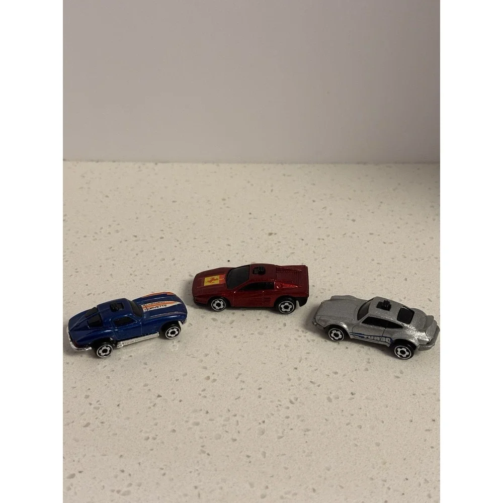 Vintage 1970s Hot Wheels Ferrari Corvette Porsche Lot Of 3